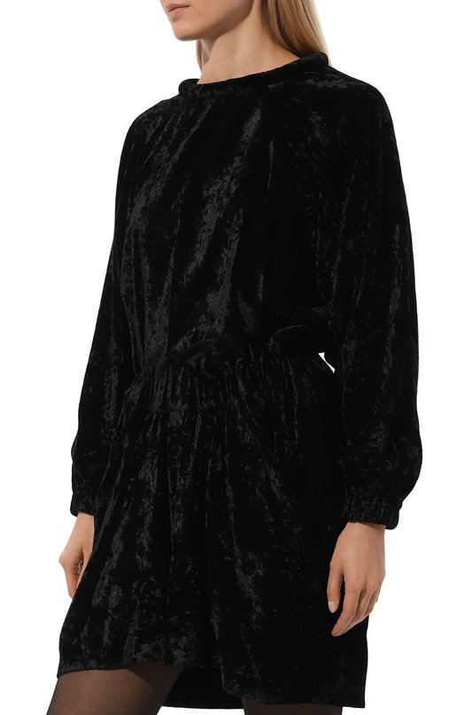 Бархатное платье Isabel Marant 24AR00606FA/B3J04I Чёрный  24AR00606FA/B3J04I Фото 3