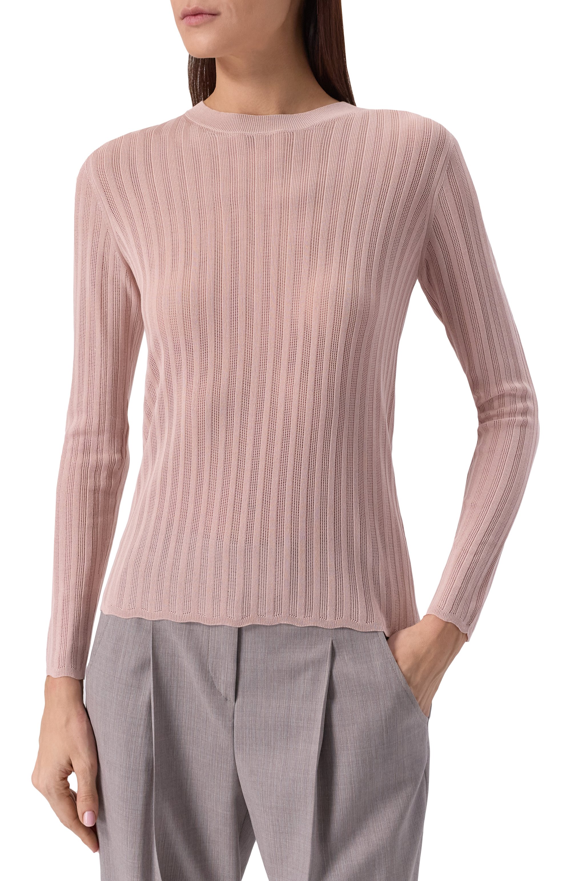 Шелковый пуловер AGNONA, арт. K109078/8S180M, фото 3