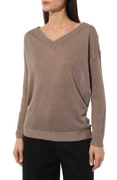 Пуловер изо льна и шелка BRUNELLO CUCINELLI, арт. M1000B1033, фото 3