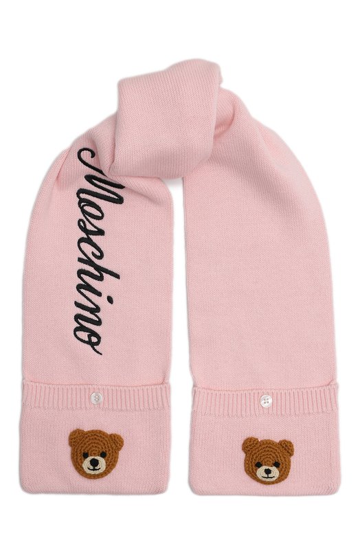 Комплект из шапки и шарфа Moschino Розовый, фото 4