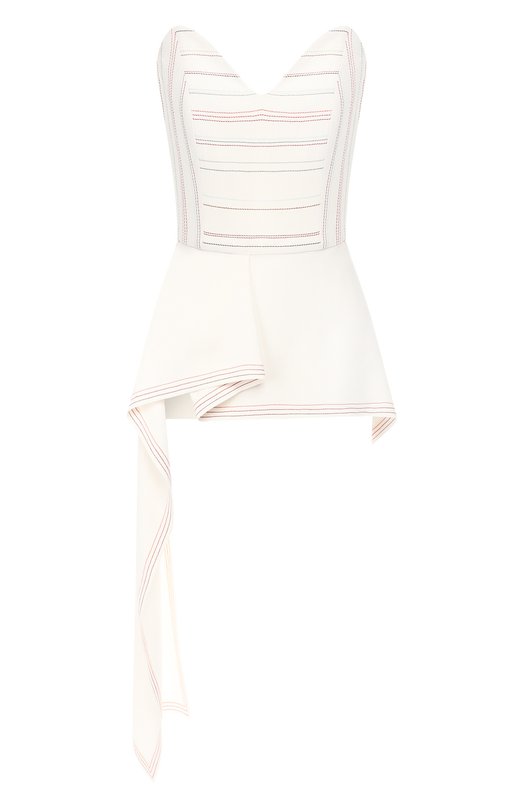 

Топ с оборкой Roland Mouret, Белый