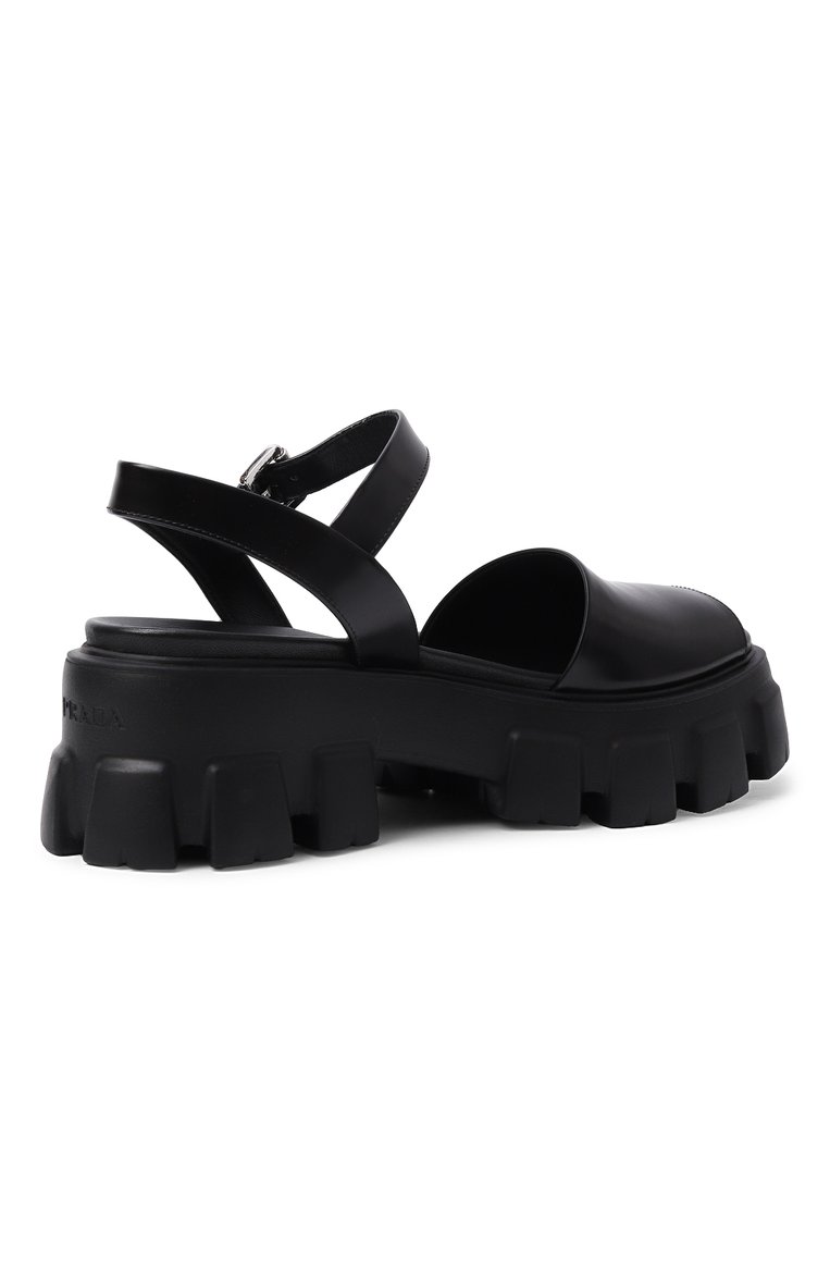 Кожаные сандалии monolith PRADA, арт. 1X526M-055-F0002-F-D055, фото 3