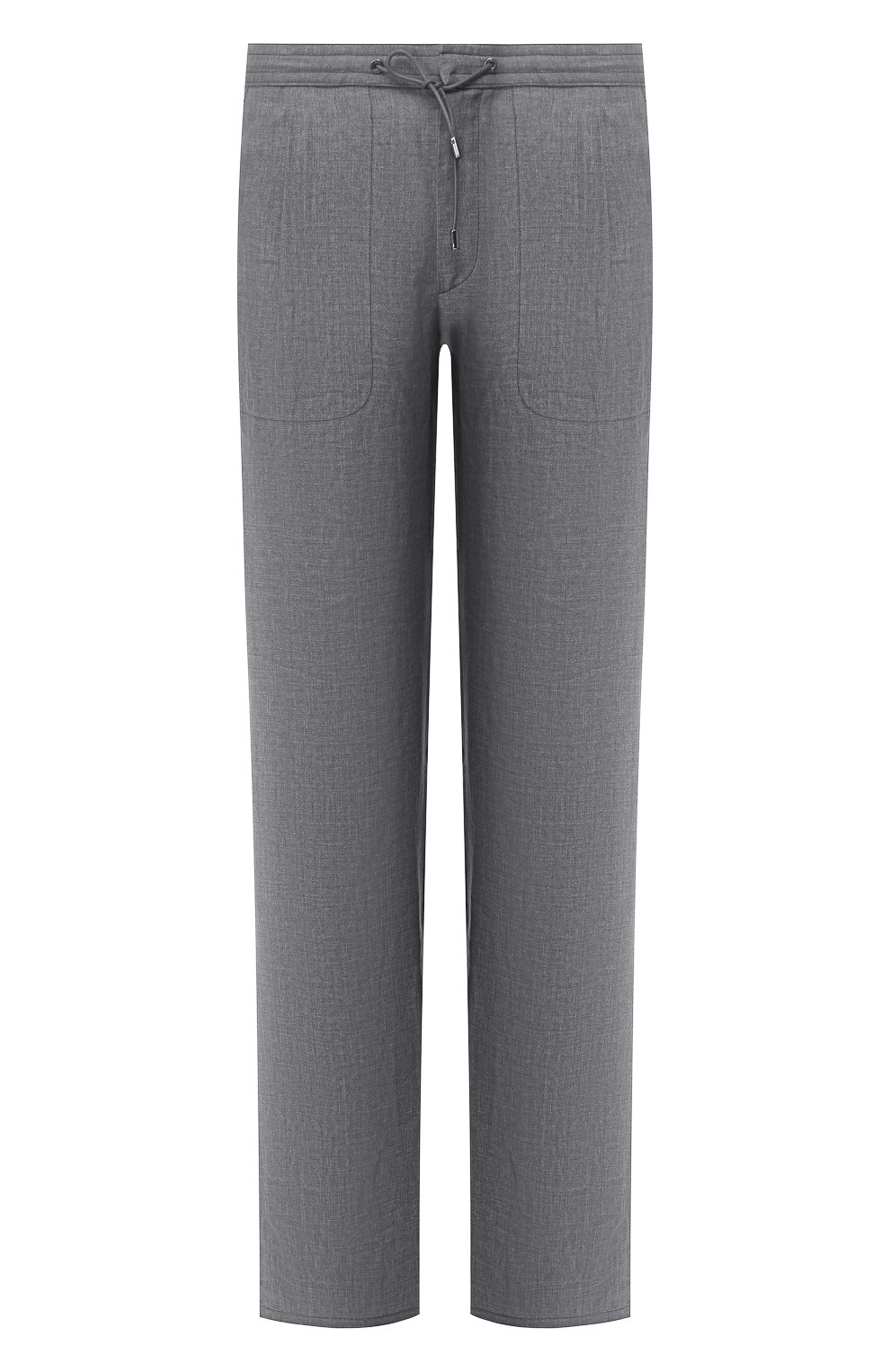 Льняные брюки BRIONI серого цвета по цене 85250 руб., арт. RPMJ0M/P6114/NEW JAMAICA, фото 1 Льняные брюки BRIONI, арт. RPMJ0M/P6114/NEW JAMAICA, фото 1