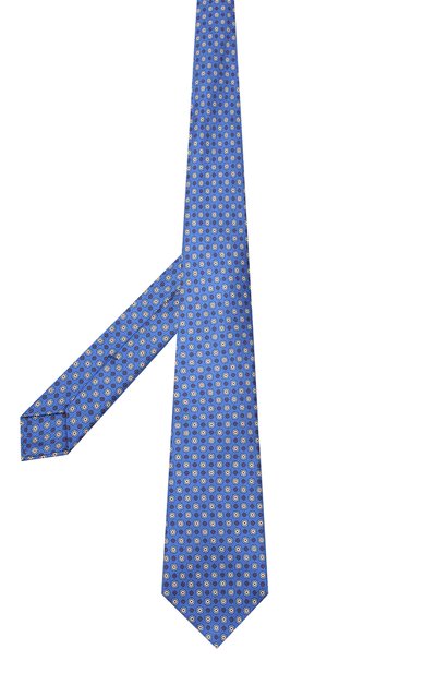 Шелковый галстук KITON синего цвета по цене 25100 руб., арт. UCRVKLC08F09, фото 2 Шелковый галстук KITON, арт. UCRVKLC08F09, фото 2