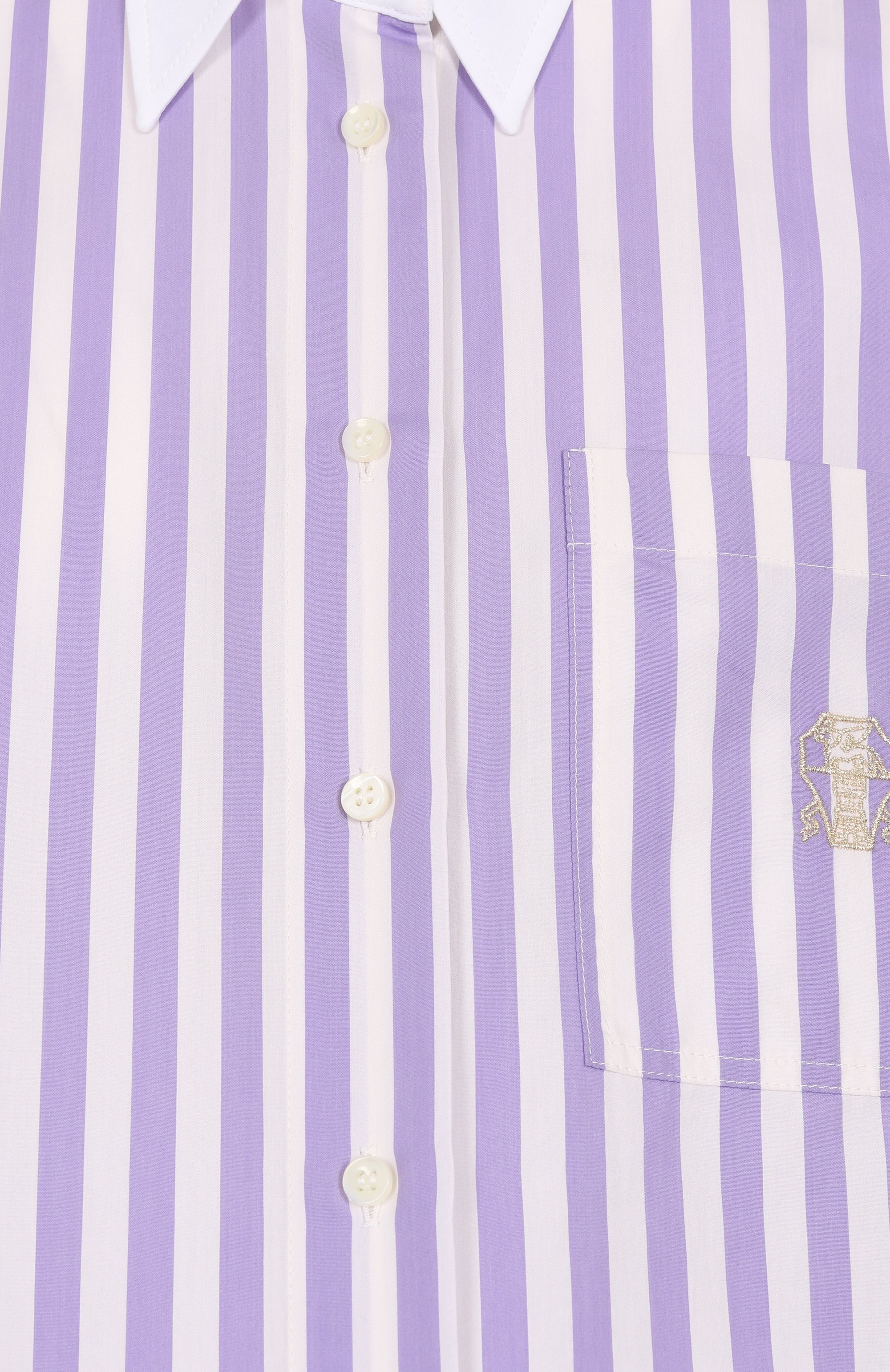 Рубашка из хлопка и шелка BRUNELLO CUCINELLI, арт. MH757RF216, фото 6