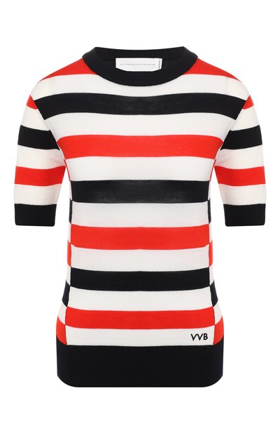 Женский шерстяной топ VICTORIA, VICTORIA BECKHAM, арт. KNTVV 119 PSS19 MERIN0 W00L / EMB