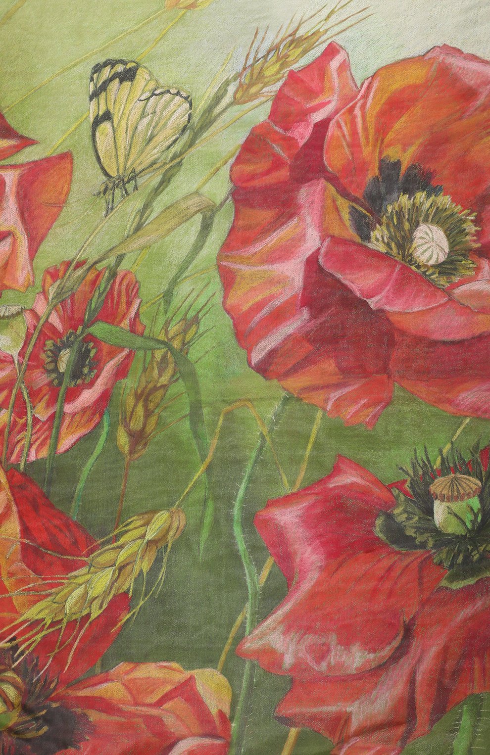 Шелковый платок маки GOURJI, арт. T23POP7R, фото 5