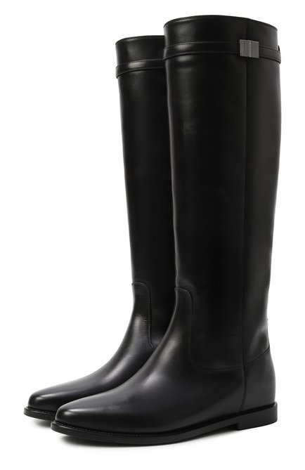 Женские кожаные сапоги KITON, арт. D60812N0102401