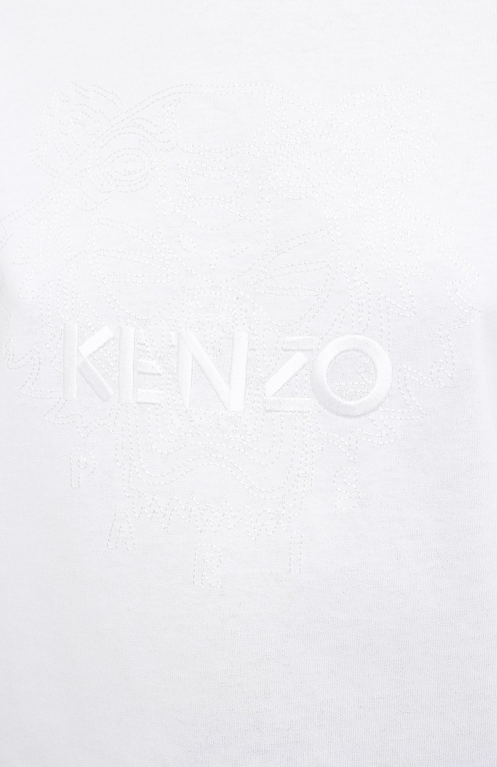 Хлопковая футболка KENZO белого цвета по цене 13350 руб., арт. FA62TS9114YH, фото 5 Хлопковая футболка KENZO, арт. FA62TS9114YH, фото 5
