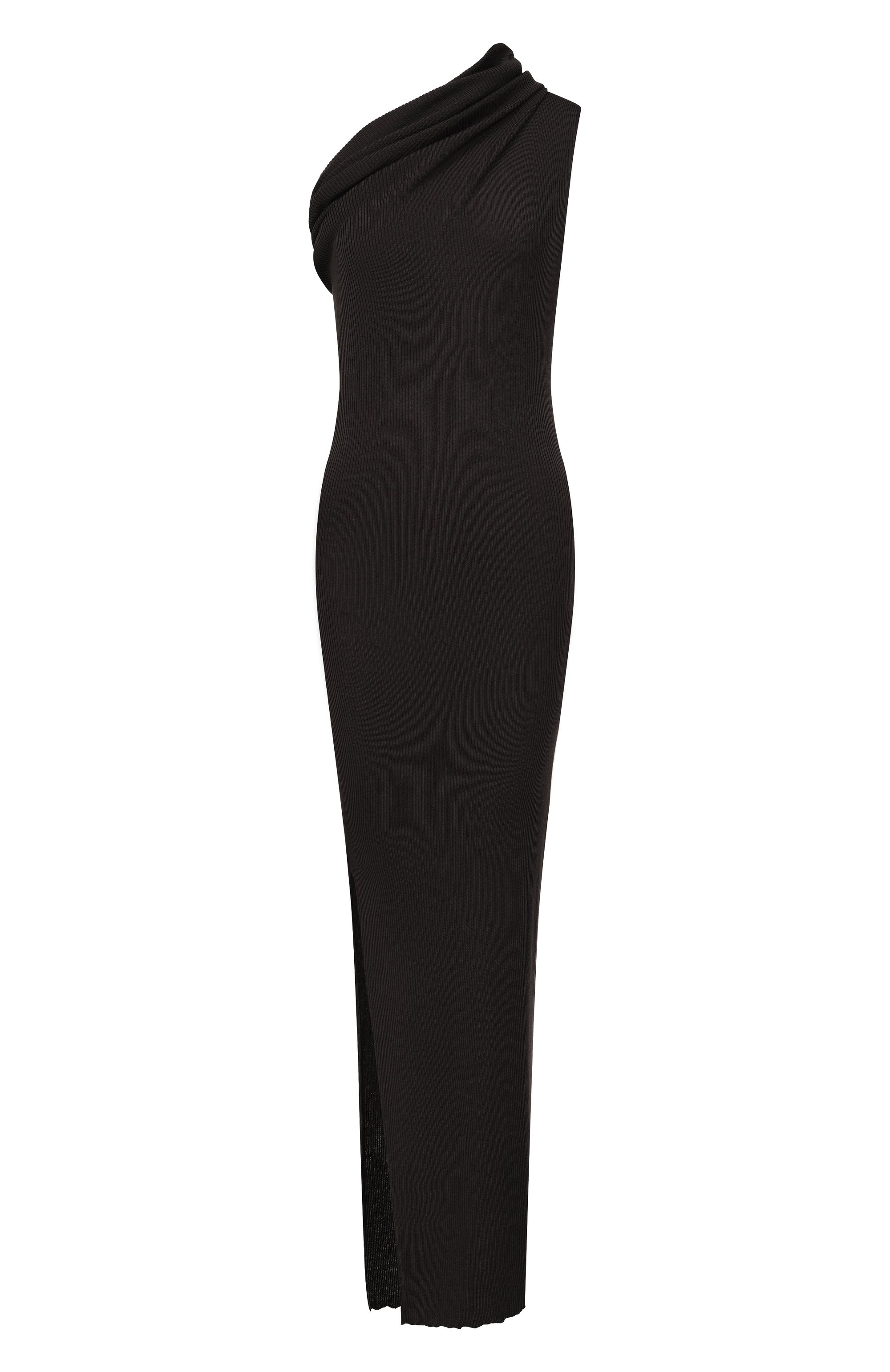 Шерстяное платье RICK OWENS черного цвета по цене 69950 руб., арт. RP01F6627/RIBM, фото 1 Шерстяное платье RICK OWENS, арт. RP01F6627/RIBM, фото 1