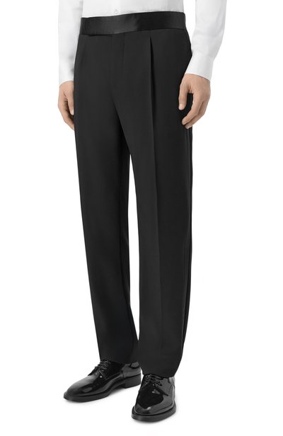 Шерстяные брюки GIORGIO ARMANI черного цвета по цене 156500 руб., арт. GM004581/TE10043, фото 3 Шерстяные брюки GIORGIO ARMANI, арт. GM004581/TE10043, фото 3