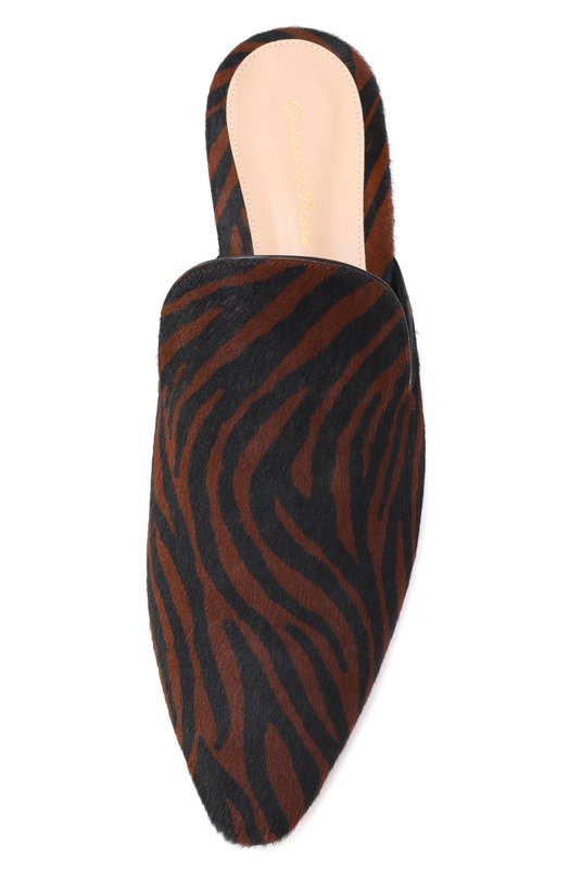Кожаные сабо Raja Gianvito Rossi G93022.10RIC.P0NTIPR Коричневый  G93022.10RIC.P0NTIPR Фото 6