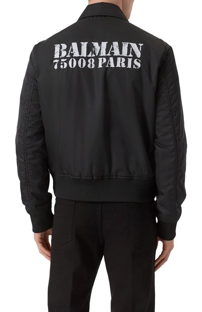 Бомбер BALMAIN черного цвета по цене 157000 руб., арт. FH1TFA50/XL24, фото 4 Бомбер BALMAIN, арт. FH1TFA50/XL24, фото 4