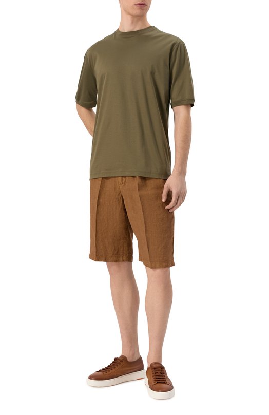 Льняные шорты Kiton UPR004LK0604F07 Коричневый  UPR004LK0604F07 Фото 2