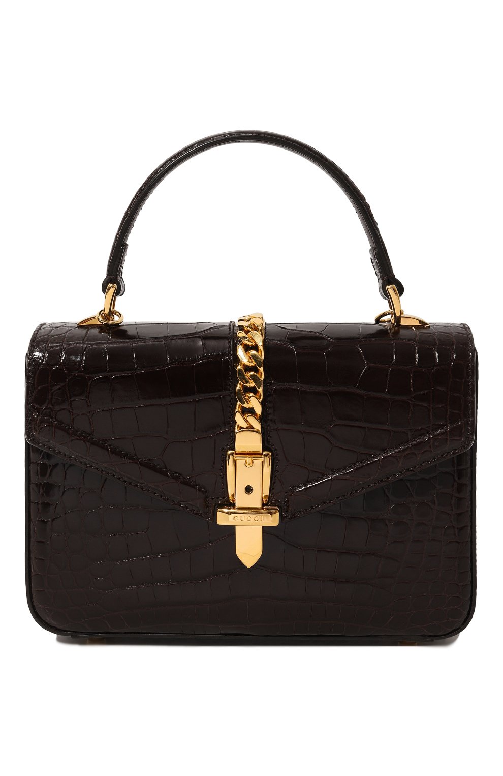 Сумка sylvie 1969 из кожи аллигатора GUCCI, арт. 589479 EV40G, фото 1