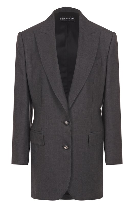Шерстяной жакет Dolce & Gabbana F29GGT/FU287 Серый F29GGT/FU287