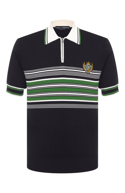 Мужская поло из шелка и хлопка DOLCE & GABBANA, арт. GXZ92Z/JGMFH