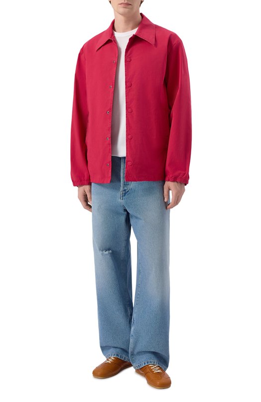 Хлопковая куртка-рубашка Dries Van Noten 020576/3321 Розовый  020576/3321 Фото 2