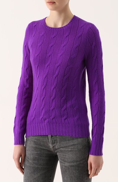 Кашемировый пуловер RALPH LAUREN фиолетового цвета по цене 79950 руб., арт. 919/IXQ18/FXQ18, фото 3 Кашемировый пуловер RALPH LAUREN, арт. 919/IXQ18/FXQ18, фото 3