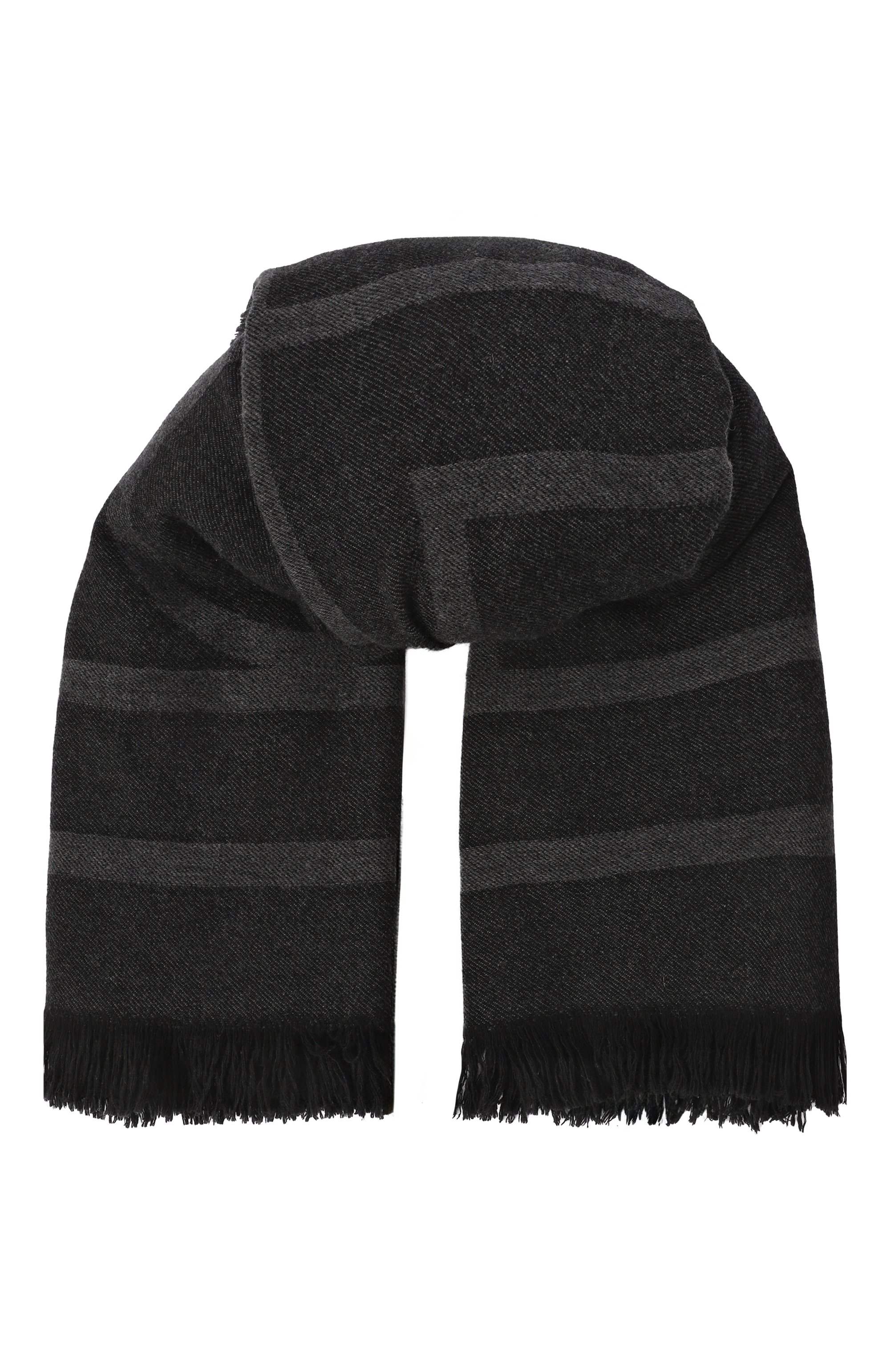 Шаль из шерсти и кашемира TOTEME темно-серого цвета по цене 47550 руб., арт. 213-894-808, фото 1 Шаль из шерсти и кашемира TOTEME, арт. 213-894-808, фото 1