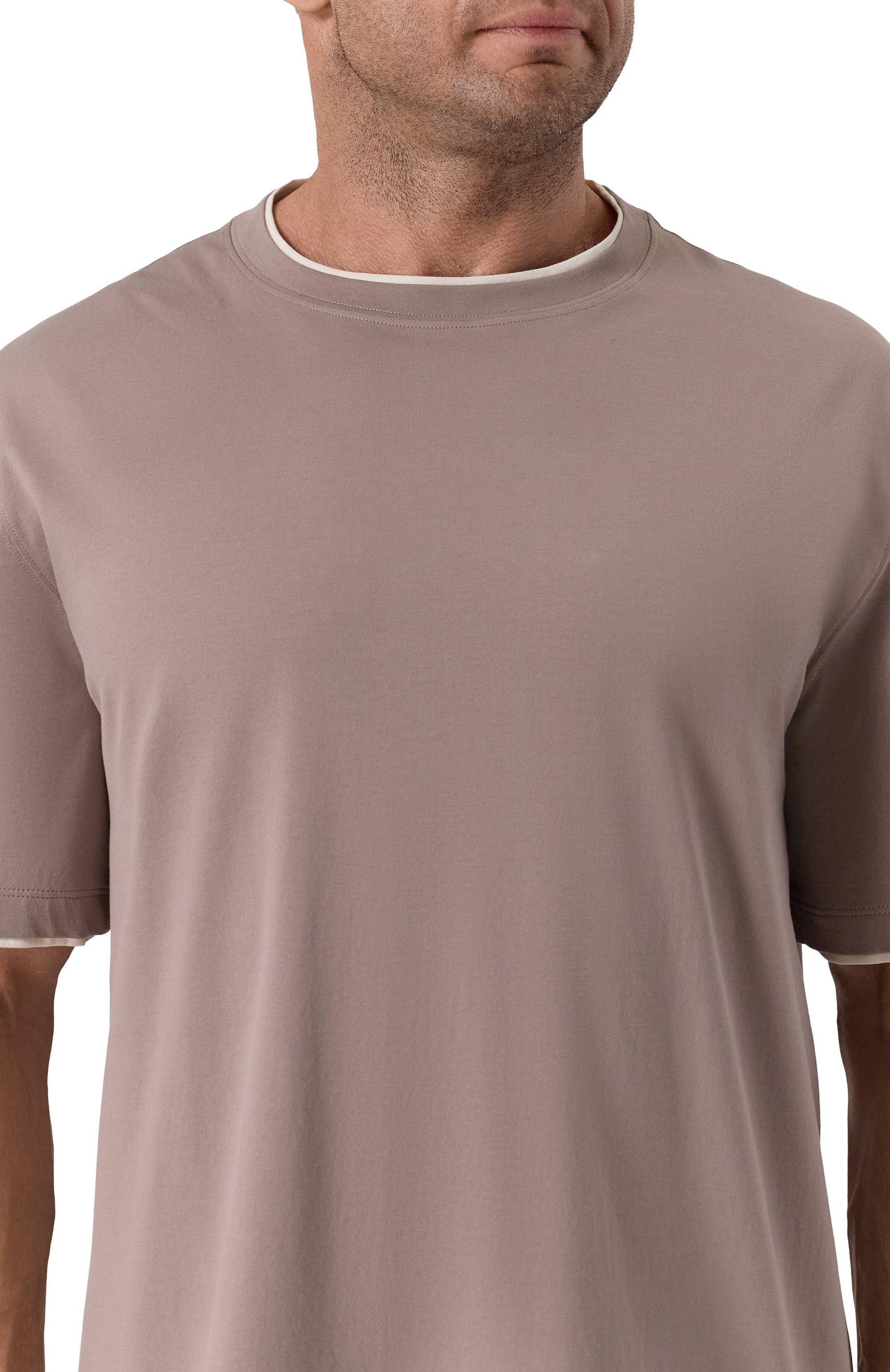 Хлопковая футболка BRUNELLO CUCINELLI бежевого цвета по цене 55800 руб., арт. M0B137427, фото 5 Хлопковая футболка BRUNELLO CUCINELLI, арт. M0B137427, фото 5