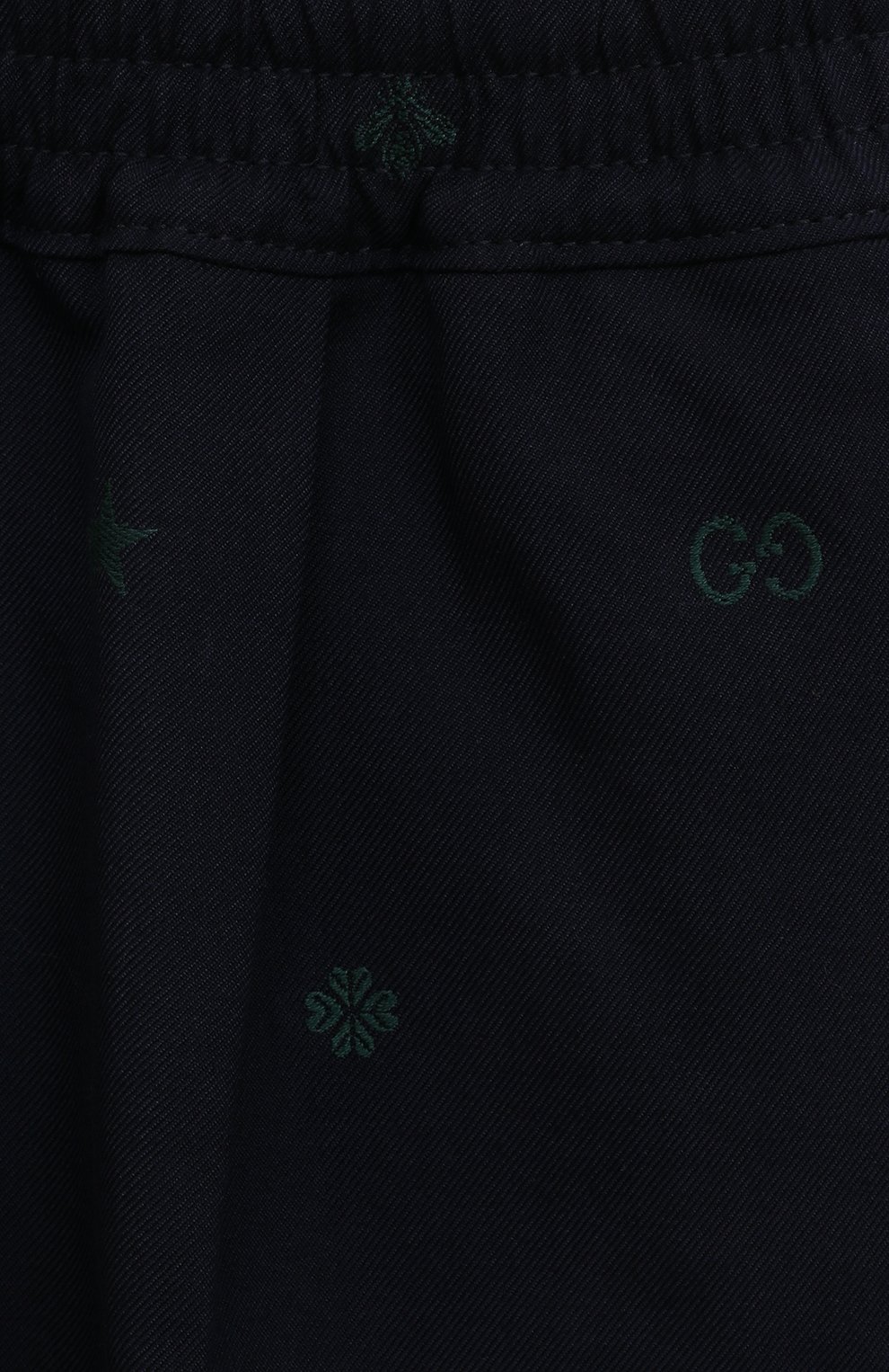 Хлопковые брюки GUCCI темно-синего цвета по цене 48960 руб., арт. 600348 XWAHH, фото 3 Хлопковые брюки GUCCI, арт. 600348 XWAHH, фото 3