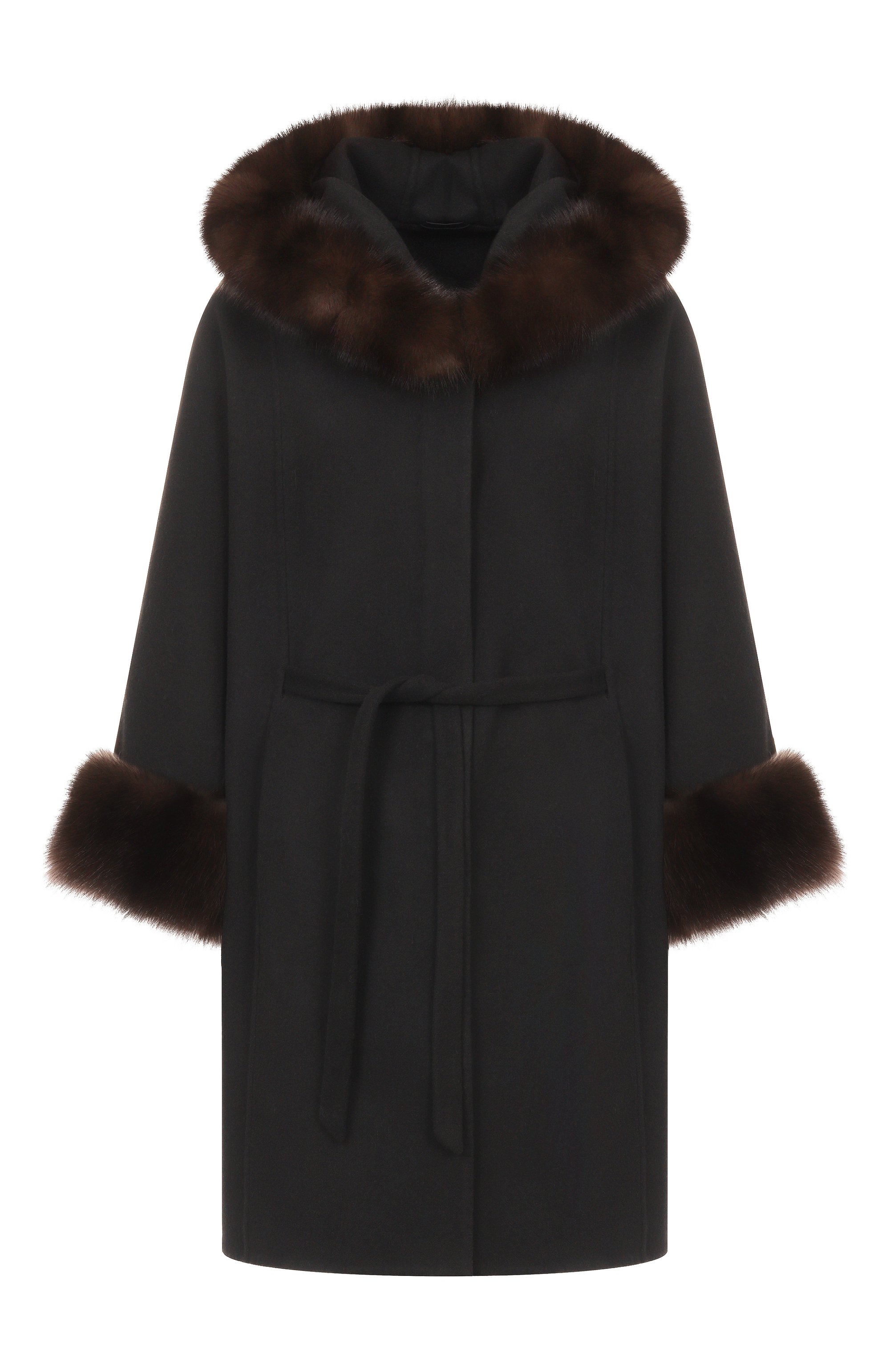 Пальто из шерсти и кашемира с отделкой из соболя MVST, арт. FTBKB-Y681SB/LP1432, фото 1