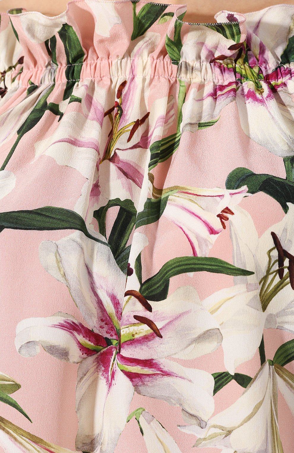 Шелковый топ DOLCE & GABBANA светло-розового цвета по цене 99500 руб., арт. F73R5T/HS15F, фото 5 Шелковый топ DOLCE & GABBANA, арт. F73R5T/HS15F, фото 5