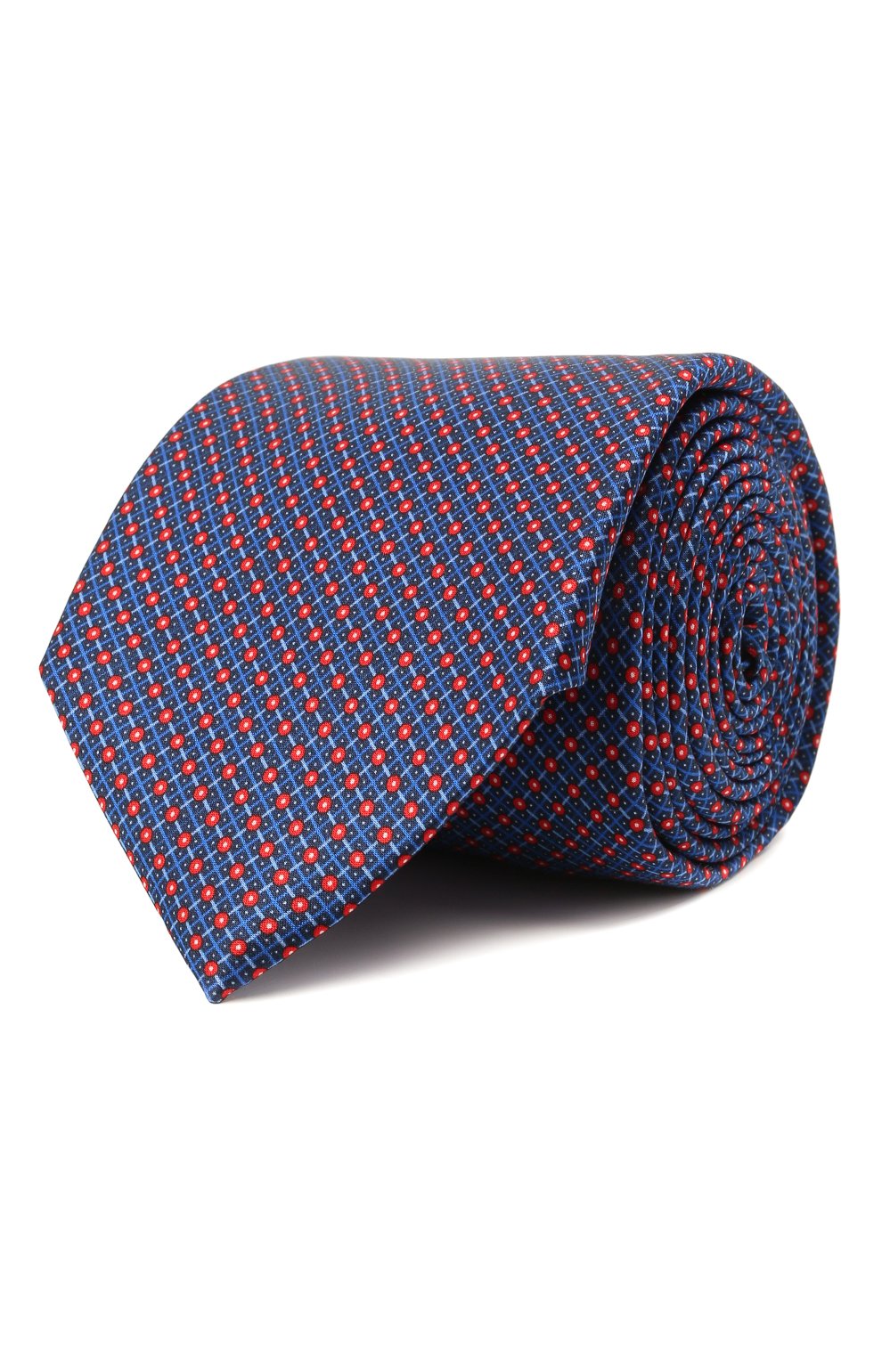 Шелковый галстук CANALI синего цвета по цене 12600 руб., арт. 18/HS03350, фото 1 Шелковый галстук CANALI, арт. 18/HS03350, фото 1