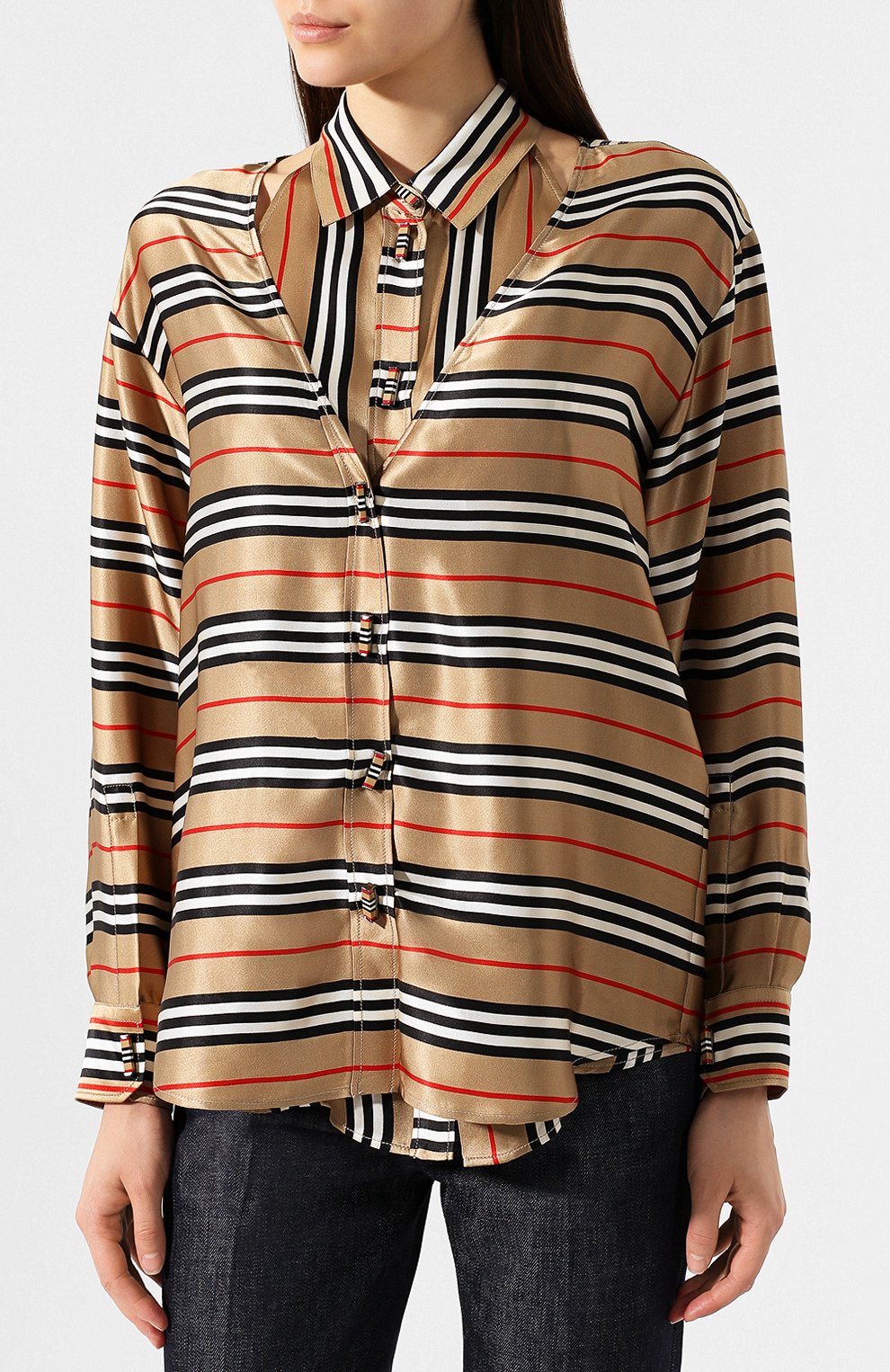 Шелковая рубашка BURBERRY, арт. 4560922, фото 3