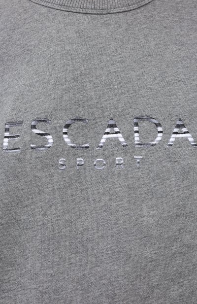 Хлопковый свитшот ESCADA SPORT серого цвета по цене 24950 руб., арт. 5033325, фото 5 Хлопковый свитшот ESCADA SPORT, арт. 5033325, фото 5