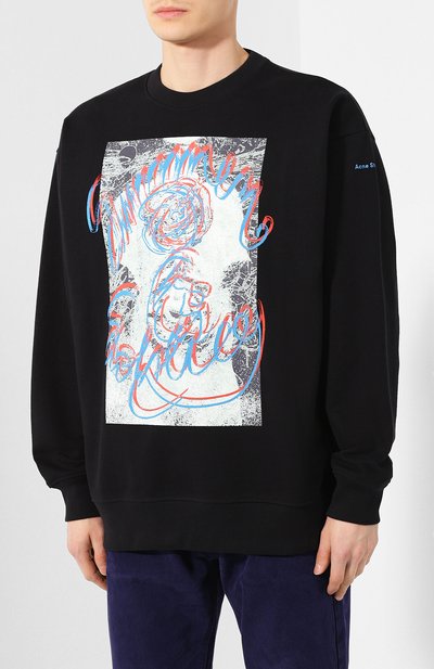 Хлопковый свитшот ACNE STUDIOS, арт. BI0049/M, фото 3