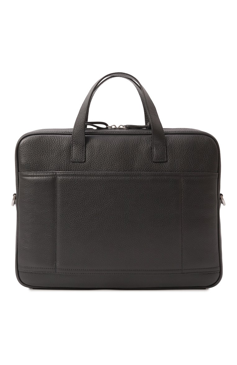 Мужская портфель EMPORIO ARMANI черного цвета, арт. Y4P144/Y068E | Фото 6 (Материал: Натуральная кожа; Ремень/цепочка: На ремешке; Размер: large; Сумки-технические: Портфели)