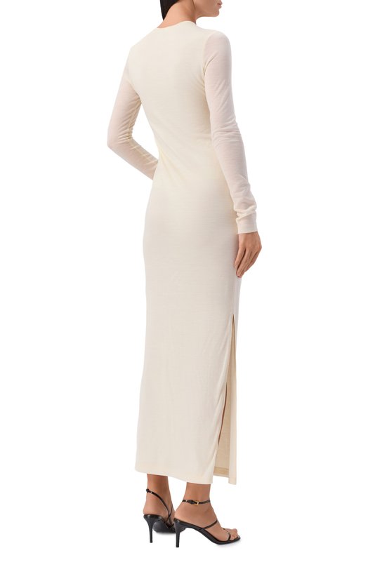 Шерстяное платье Nanushka LIN0RA Кремовый  LIN0RA Фото 3