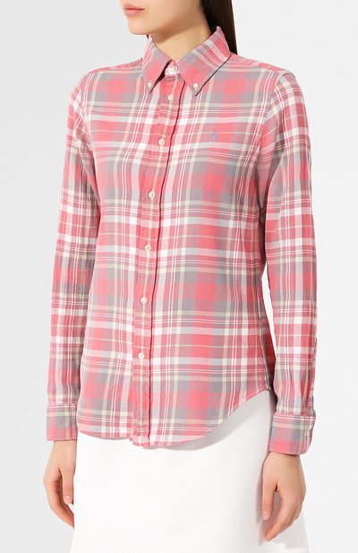 Хлопковая рубашка POLO RALPH LAUREN розового цвета по цене 8935 руб., арт. 211704805, фото 3 Хлопковая рубашка POLO RALPH LAUREN, арт. 211704805, фото 3