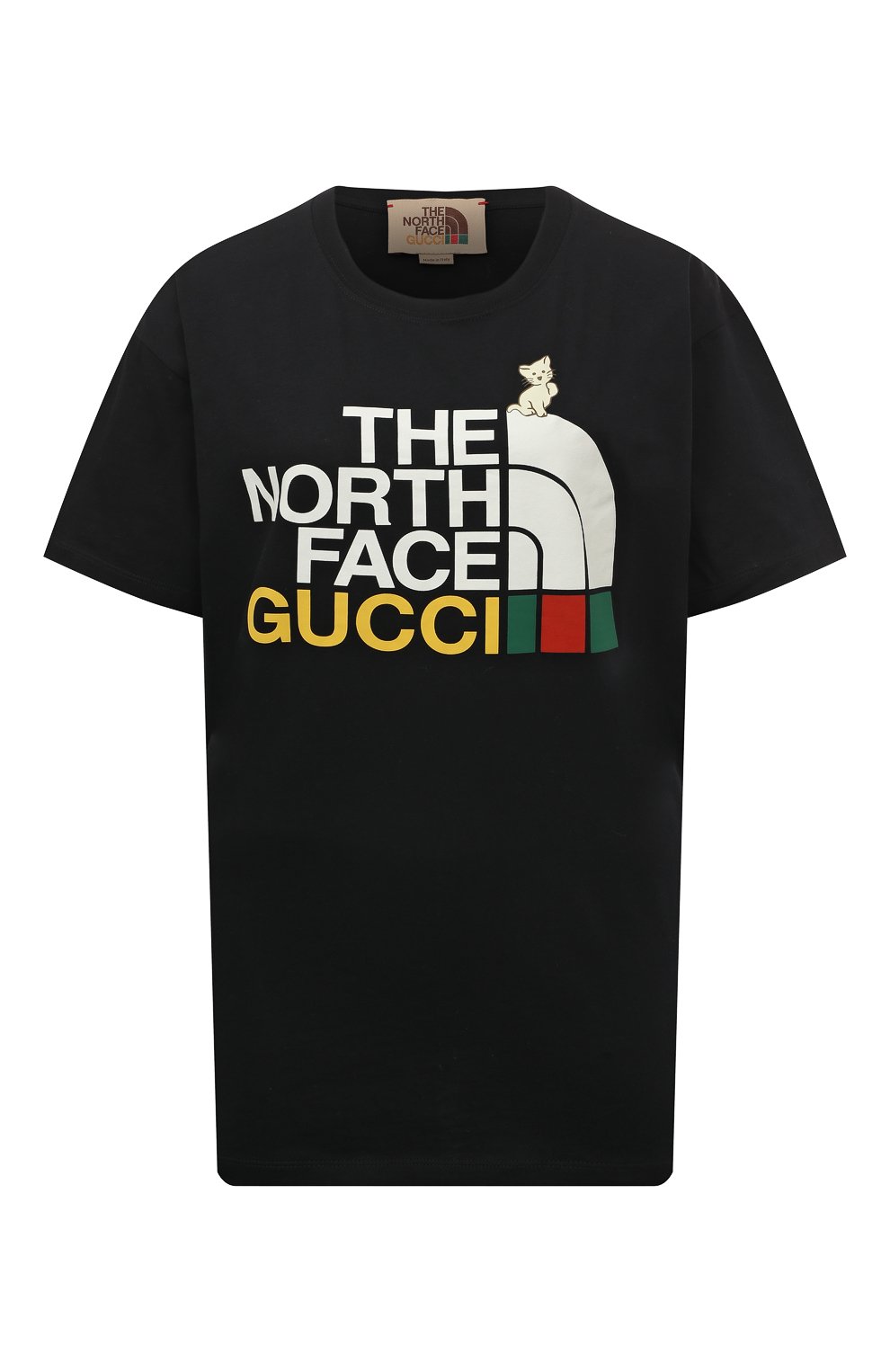 Хлопковая футболка the north face x gucci GUCCI, арт. 615044 XJDTG, фото 1