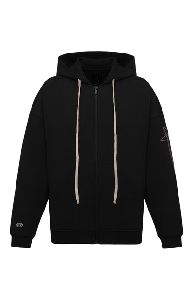 Мужской хлопковая толстовка rick owens x champion RICK OWENS, арт. CM01D0463/CHFE