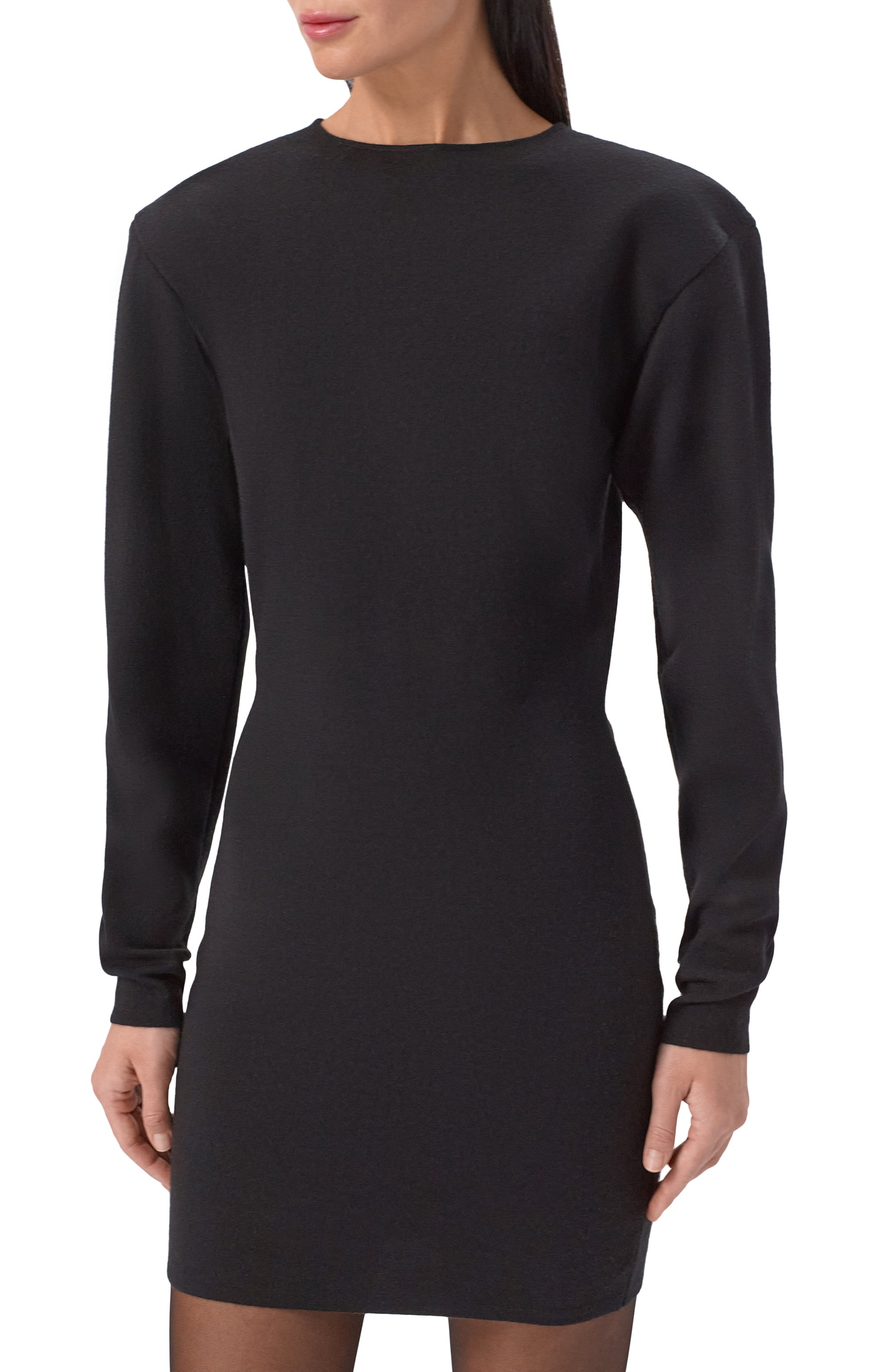 Шерстяное платье SAINT LAURENT черного цвета по цене 383000 руб., арт. 851555/YAZA2, фото 3 Шерстяное платье SAINT LAURENT, арт. 851555/YAZA2, фото 3