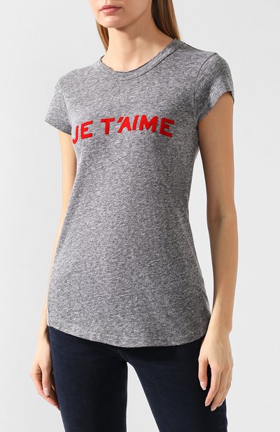 Футболка из смеси хлопка и вискозы ZADIG AND VOLTAIRE, арт. SHTP1810F, фото 3