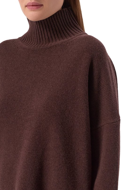 Шерстяной свитер Weekend Max Mara B0RGIA Коричневый  B0RGIA Фото 5