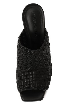 Женские кожаные мюли knot BOTTEGA VENETA черного цвета, арт. 754143V2P50 1000 | Фото 4 (Материал внешний: Натуральная кожа; Материал внутренний: Натуральная кожа; Каблук высота: Высокий; Подошва: Плоская; Каблук тип: Фигурный)