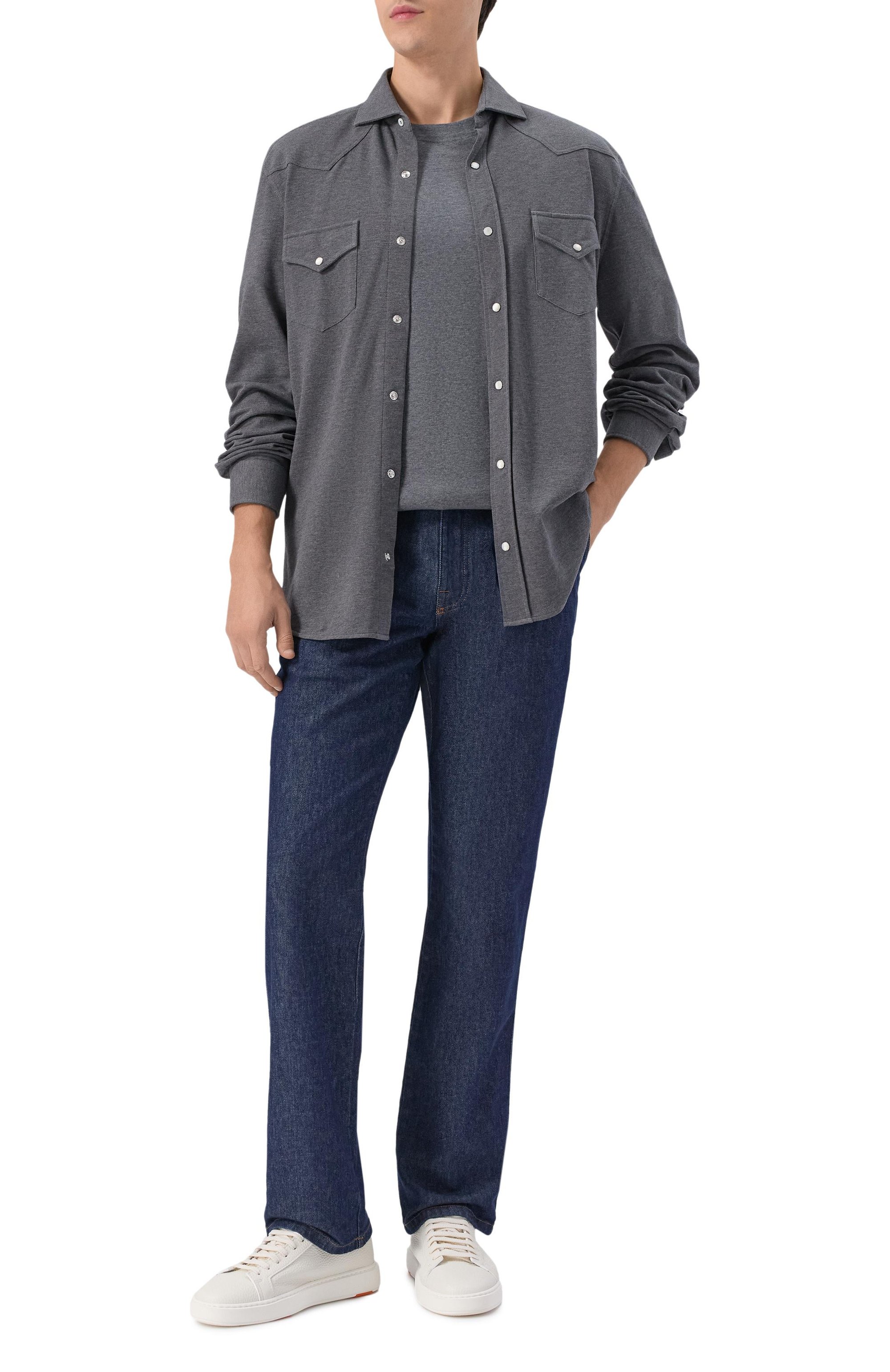 Хлопковая футболка BRUNELLO CUCINELLI, арт. M0B131308W, фото 2