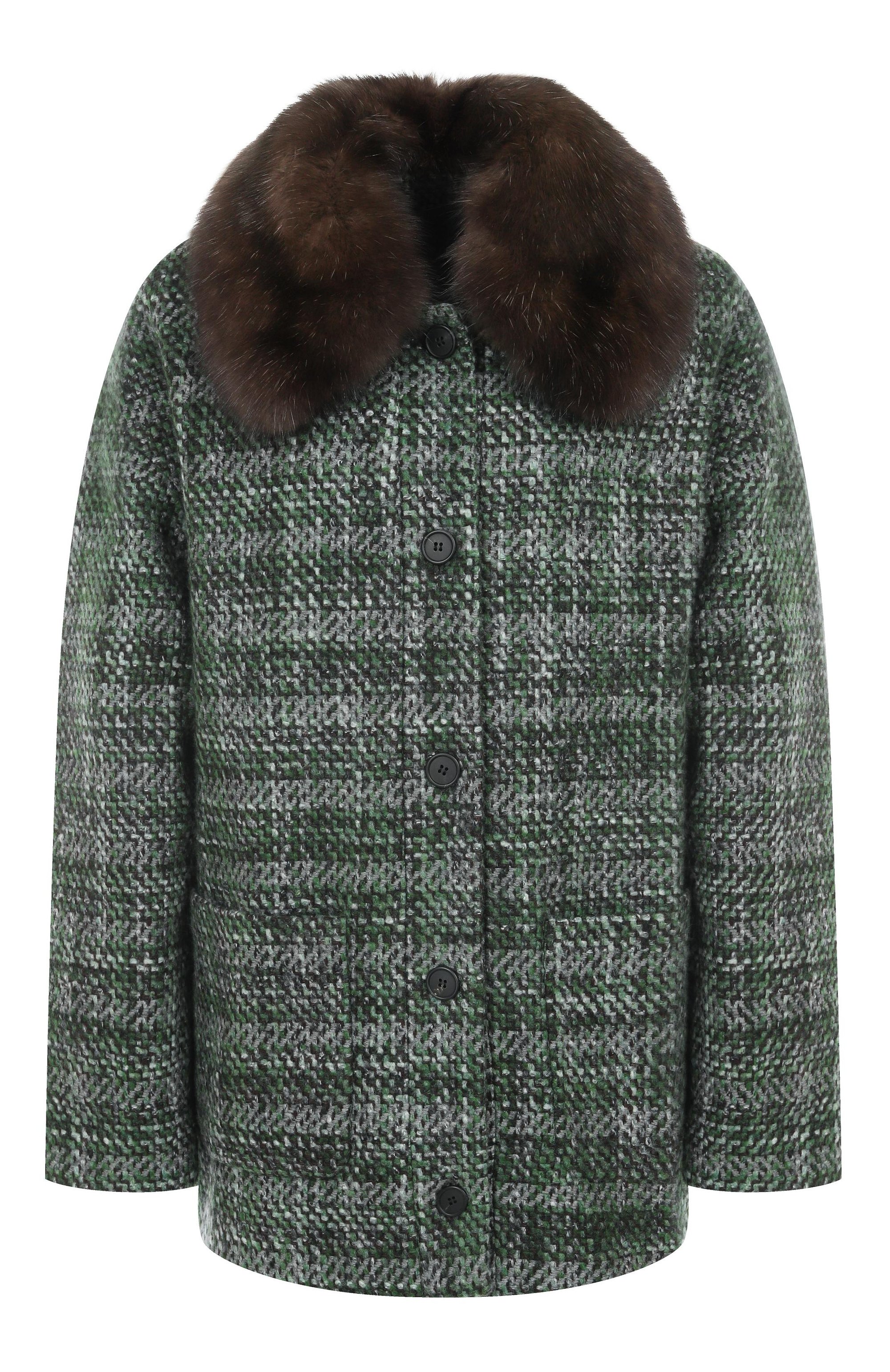 Полупальто из кашемира и шелка с отделкой из соболя MVST, арт. M25.1PW.0001B, фото 1