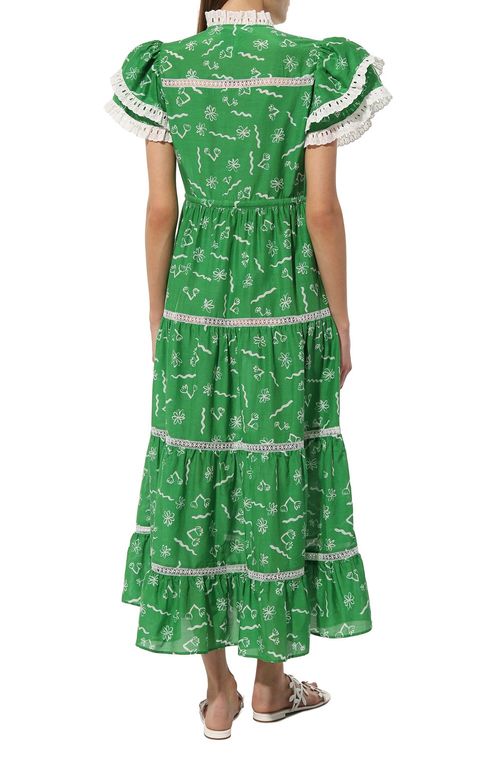 Платье из хлопка и шелка CELIAB зеленого цвета по цене 36150 руб., арт. RS24-CB-D16, фото 4 Платье из хлопка и шелка CELIAB, арт. RS24-CB-D16, фото 4