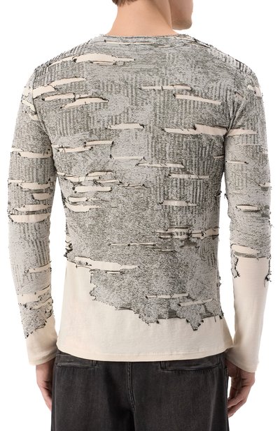 Хлопковый лонгслив DIESEL светло-серого цвета по цене 47700 руб., арт. A18119/0AFBV, фото 4 Хлопковый лонгслив DIESEL, арт. A18119/0AFBV, фото 4