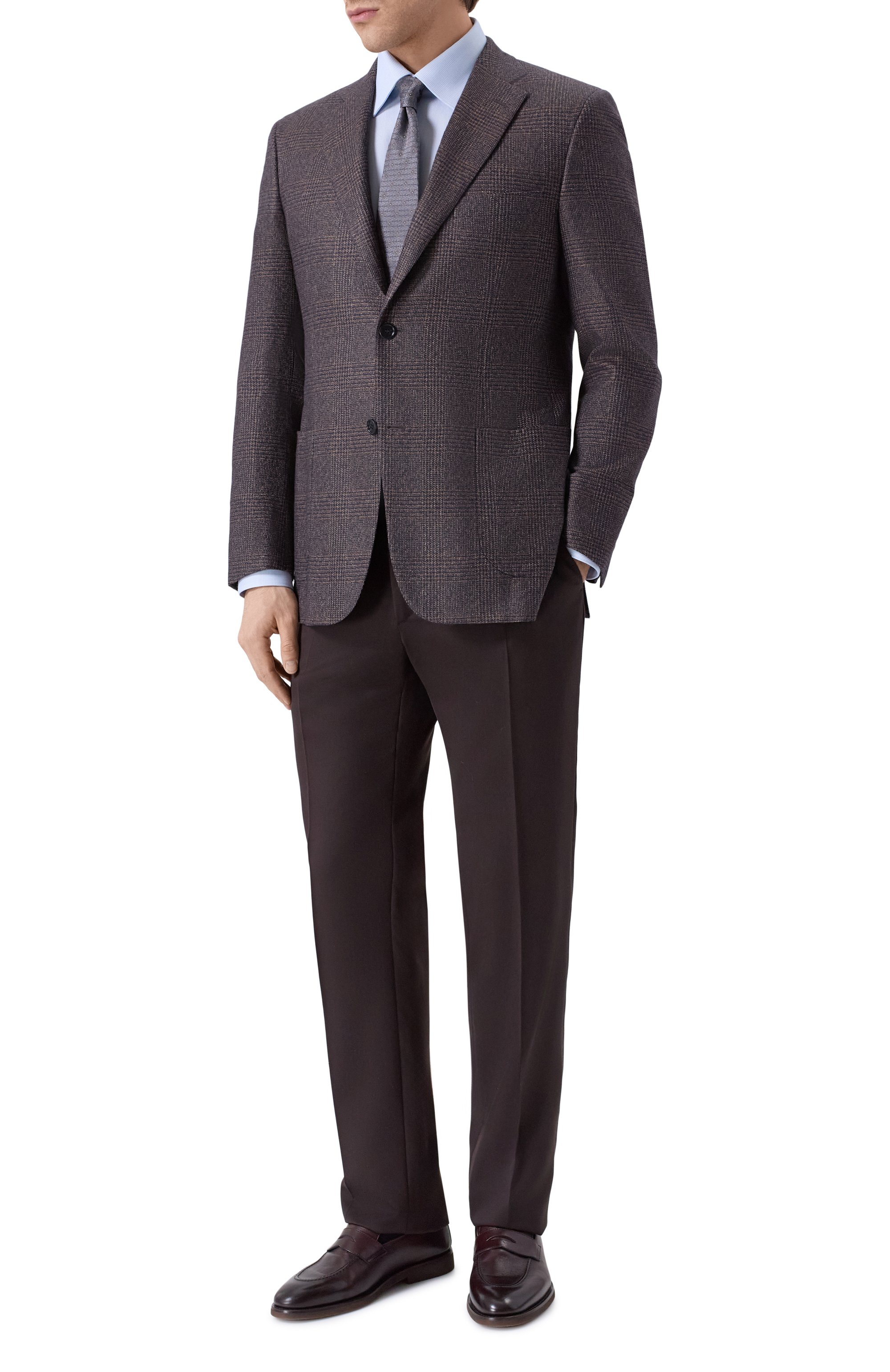 Хлопковая сорочка BRIONI голубого цвета по цене 92400 руб., арт. RCB40L/0D04V, фото 2 Хлопковая сорочка BRIONI, арт. RCB40L/0D04V, фото 2