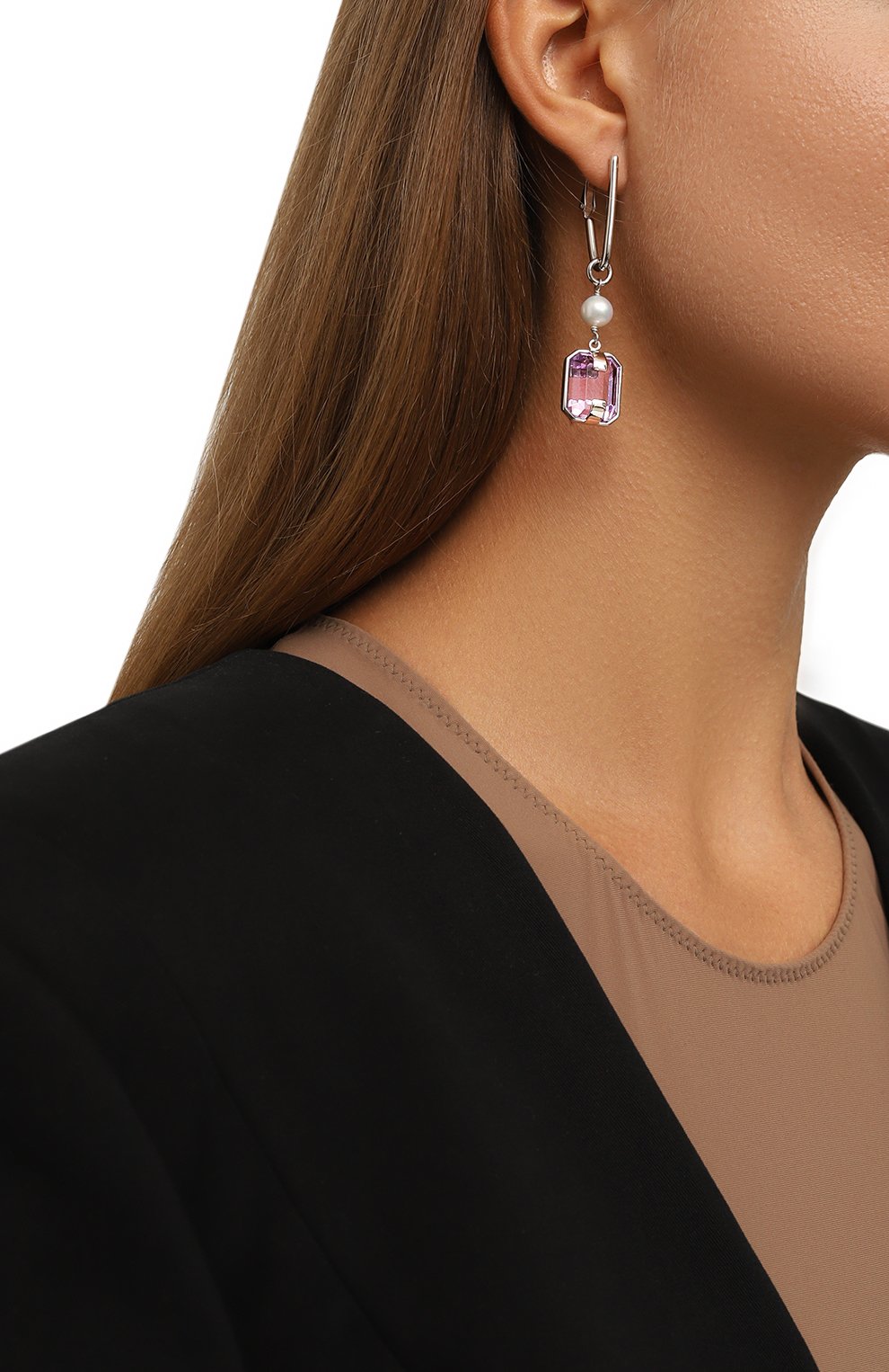 Серьги CRYSTALLINE JEWELLERY сиреневого цвета по цене 12760 руб., арт. 380WA, фото 2 Серьги CRYSTALLINE JEWELLERY, арт. 380WA, фото 2