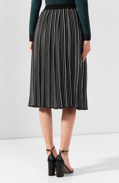 Шерстяная юбка AKIRA NAKA черно-белого цвета по цене 48950 руб., арт. AW1953-BK0W, фото 4 Шерстяная юбка AKIRA NAKA, арт. AW1953-BK0W, фото 4