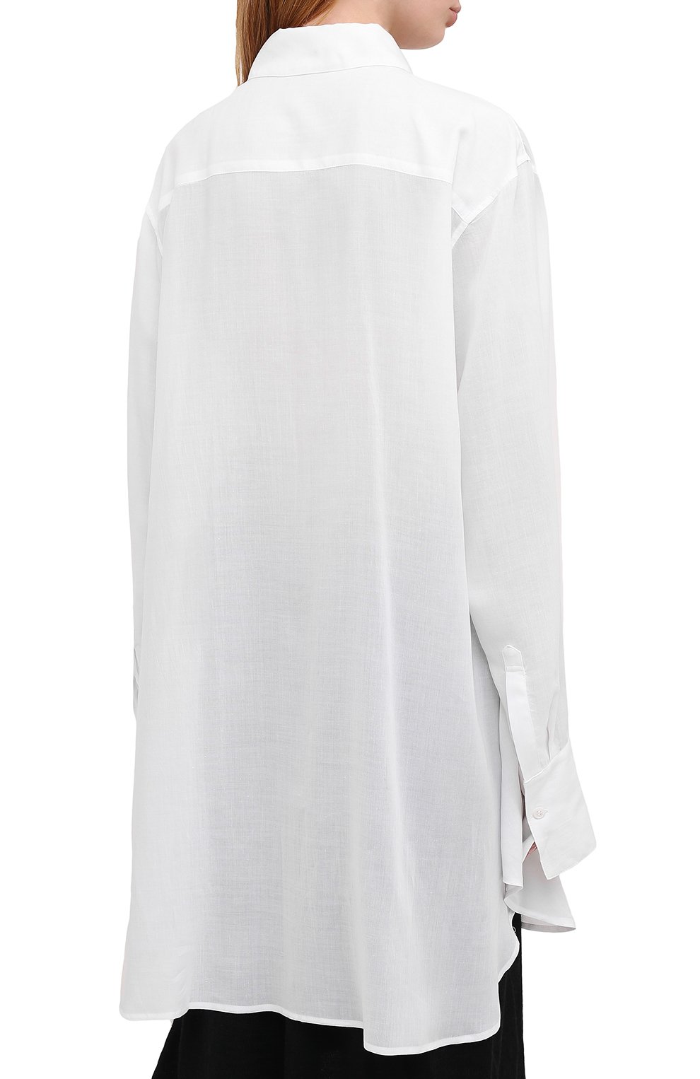 Рубашка YOHJI YAMAMOTO белого цвета по цене 73950 руб., арт. FB-B53-201, фото 4 Рубашка YOHJI YAMAMOTO, арт. FB-B53-201, фото 4