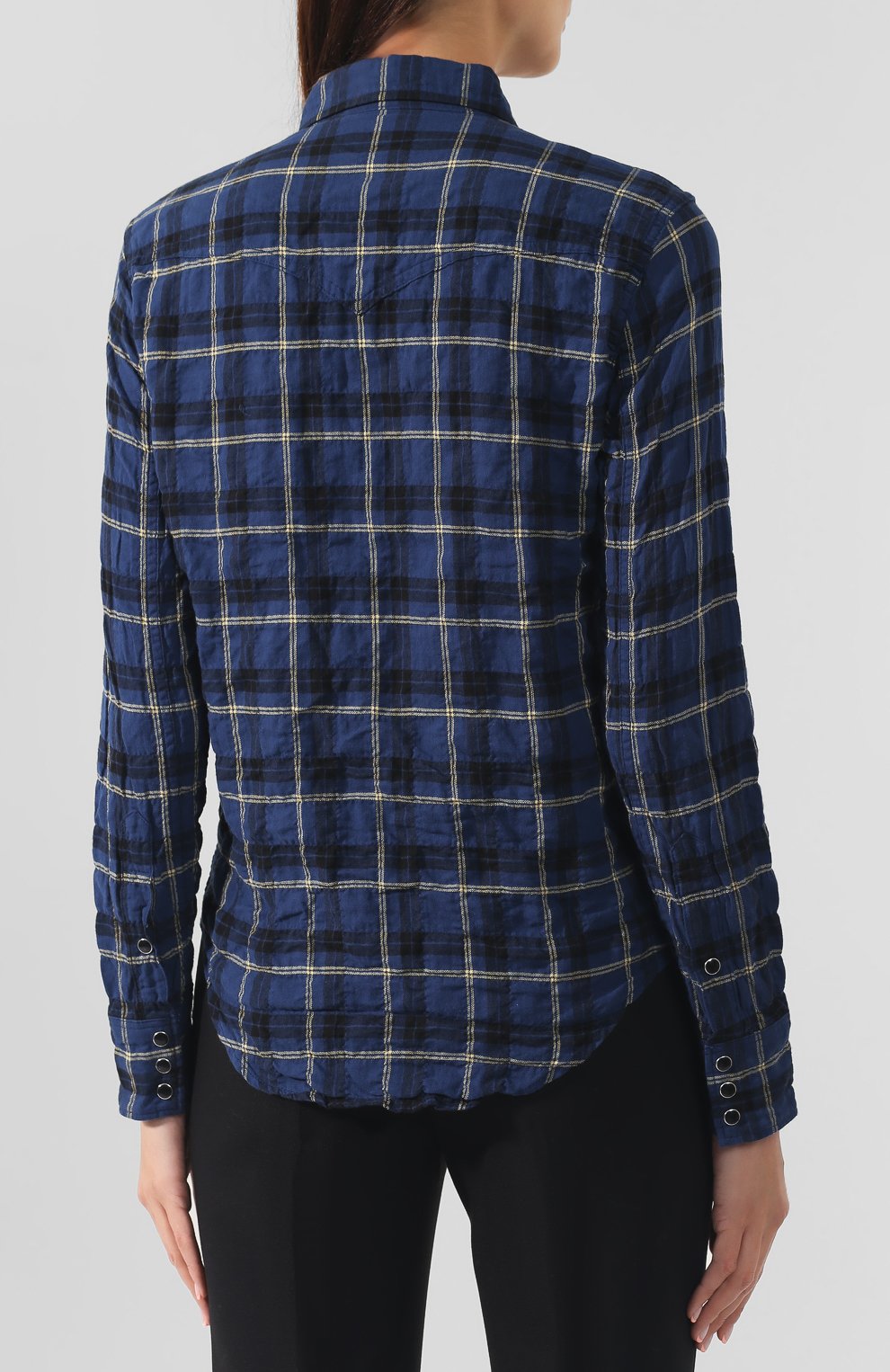 Хлопковая рубашка SAINT LAURENT, арт. 551225/Y954U, фото 4